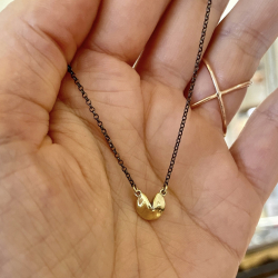 Glückskeks Anhänger mit Kette