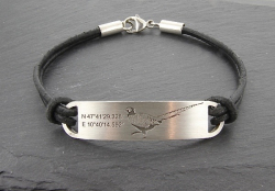 Armband Fasan und Koordinaten